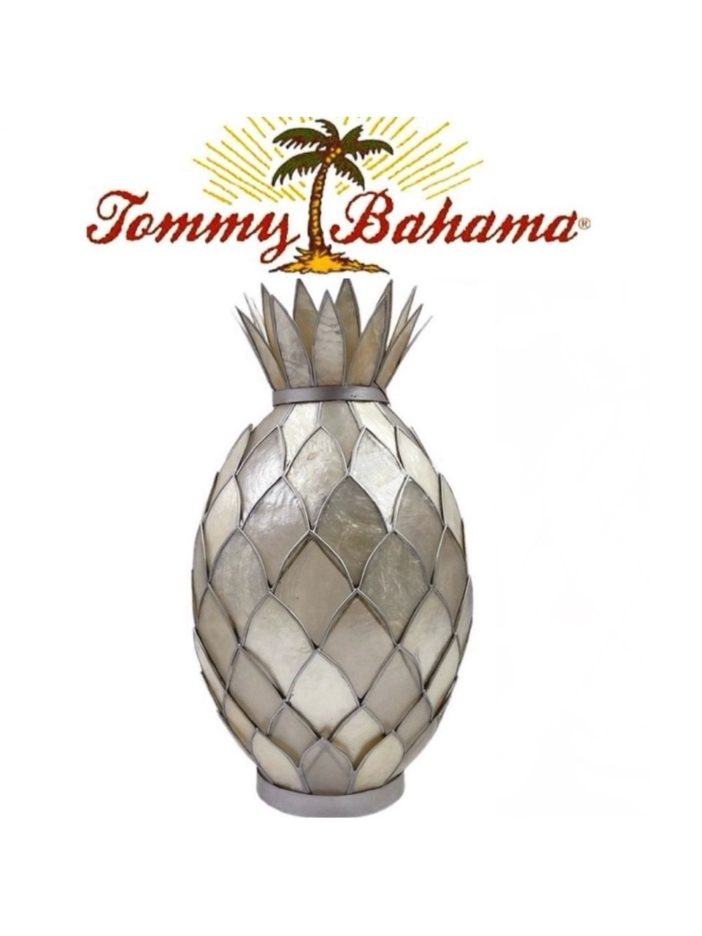 NWT TOMMY BAHAMA Capiz Pineapple Accent Lamp - Pearl White💗💗💗